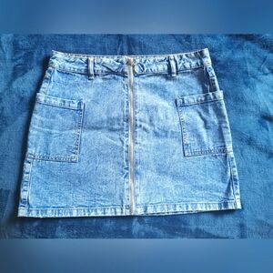 Denim mini skirt